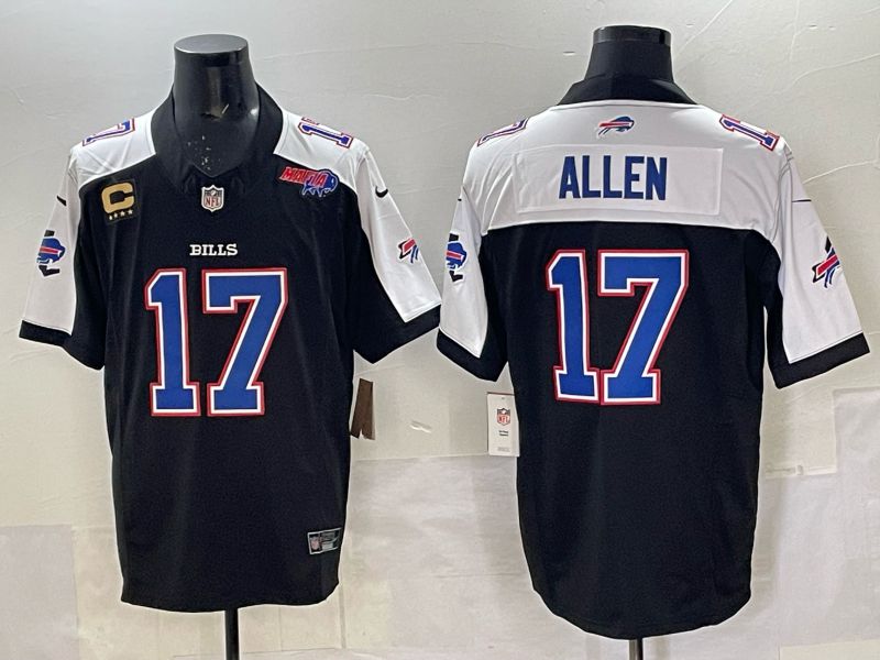 Men Buffalo Bills #17 Josh Allen Nike Black 2025 Limited NFL Jersey 02->buffalo bills->NFL Jersey